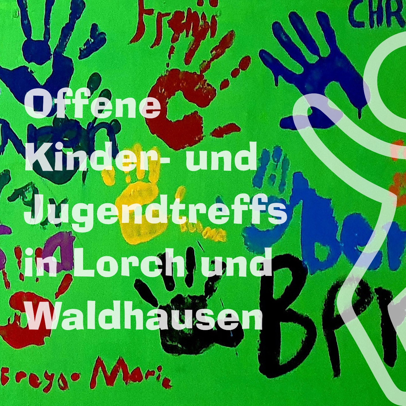 Titelbild des Flyers für die Jugendtreffs in Lorch und Waldhausen