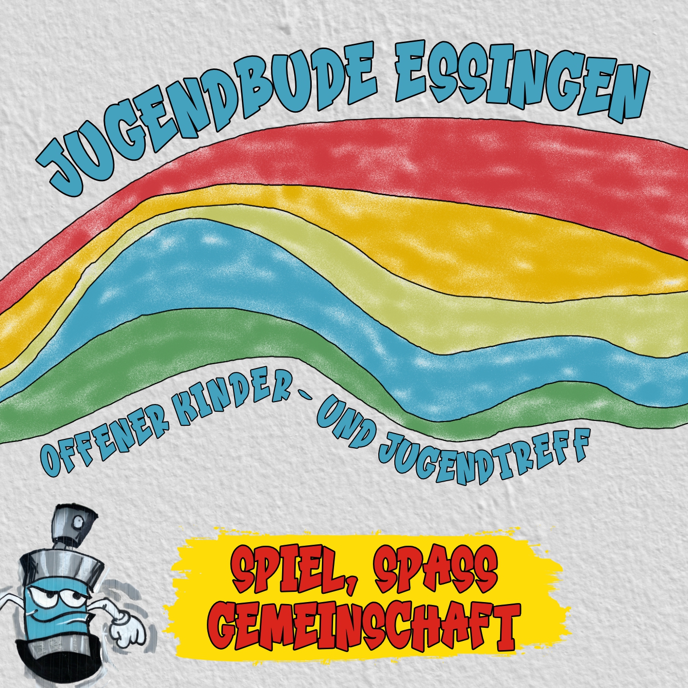 Titelseite des Flyers für die Jugendbude Essingen